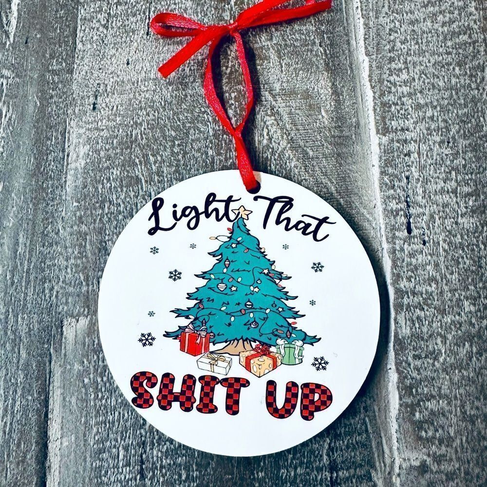 Funny Christmas Tree Holiday Ornament